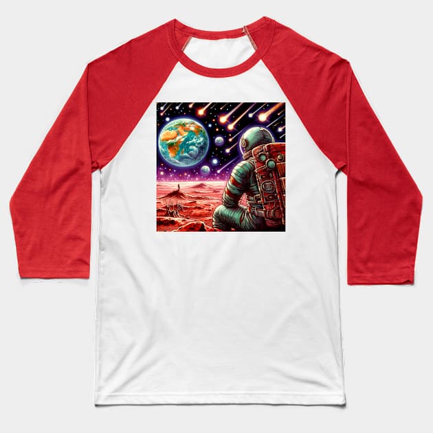 MARS AND THE STARS 6 Baseball T-Shirt by MAXIMUM STREET COUTURE